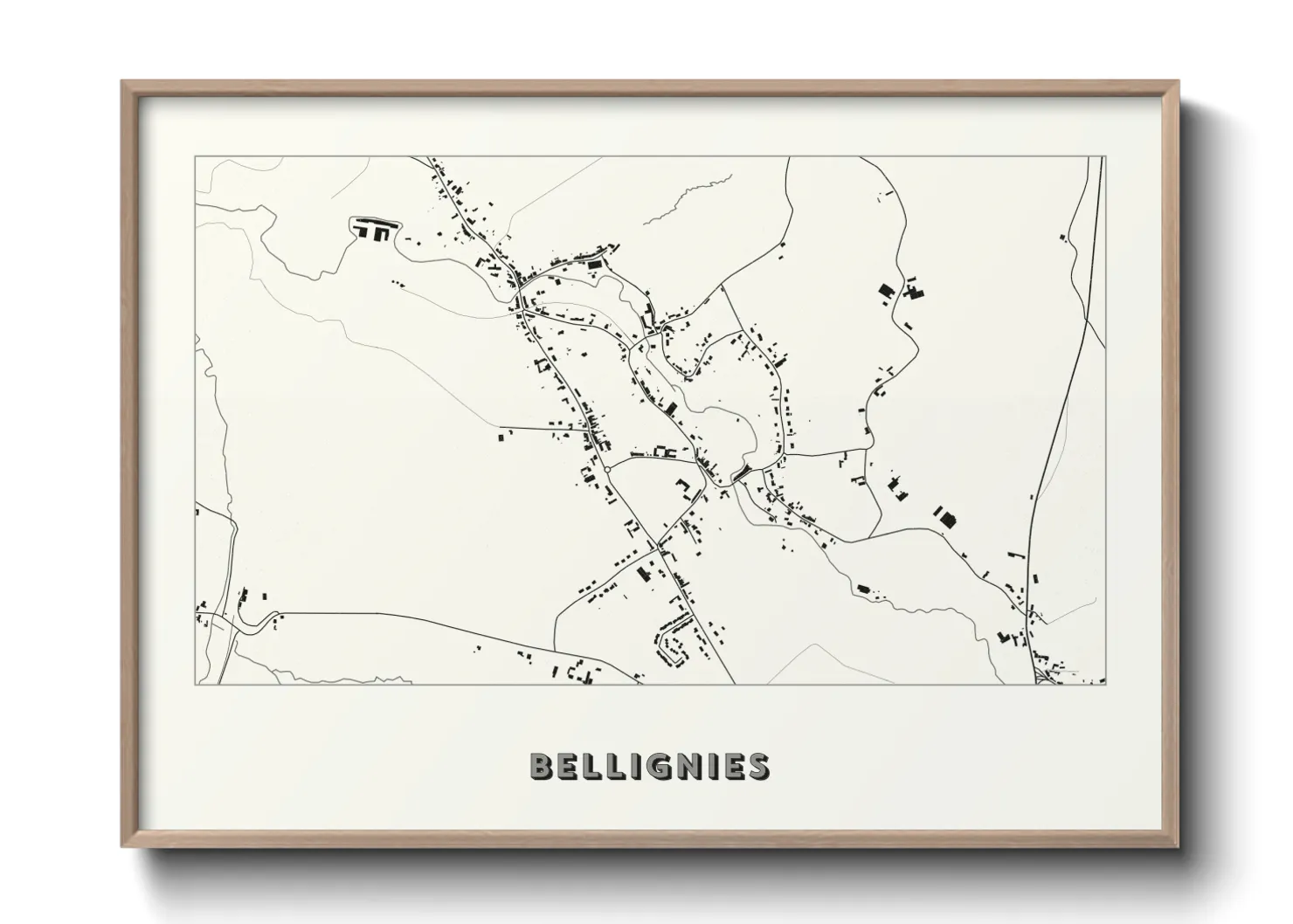 Une affiche de carte sur Bellignies
