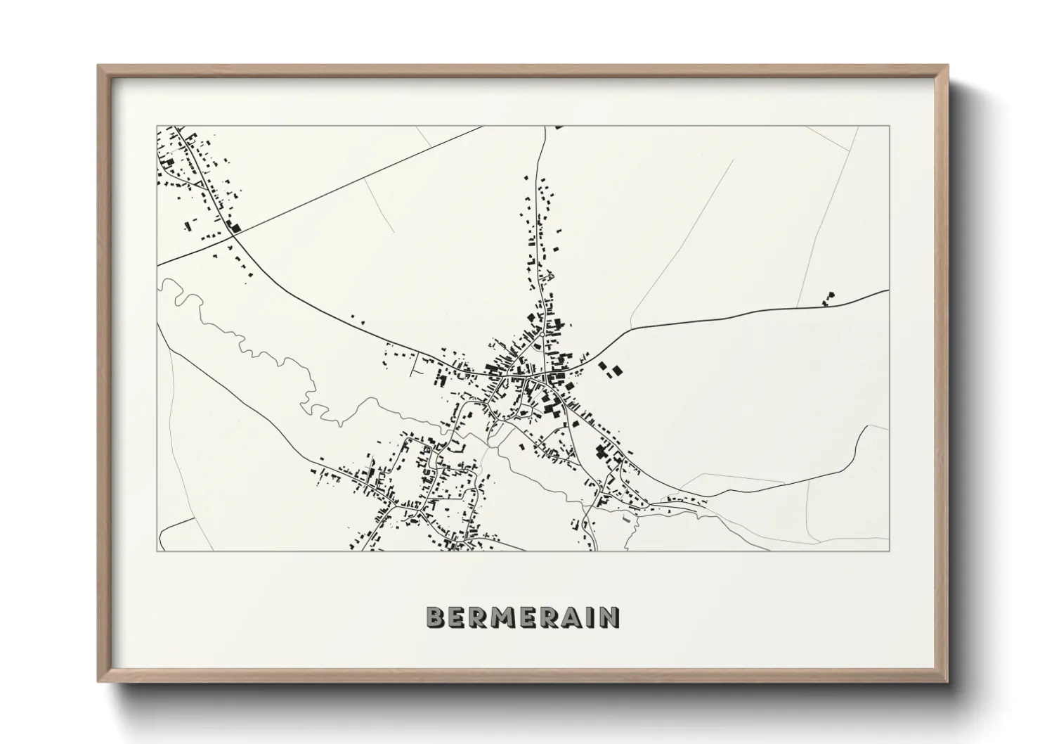 Une affiche de carte sur Bermerain