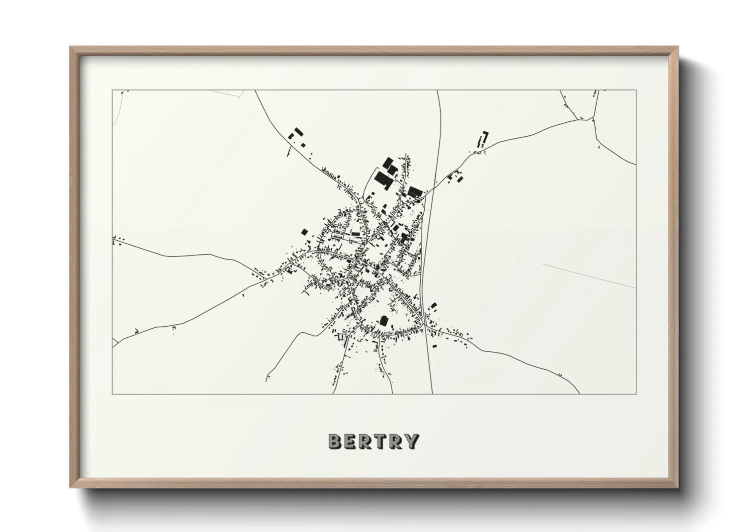Une affiche de carte sur Bertry