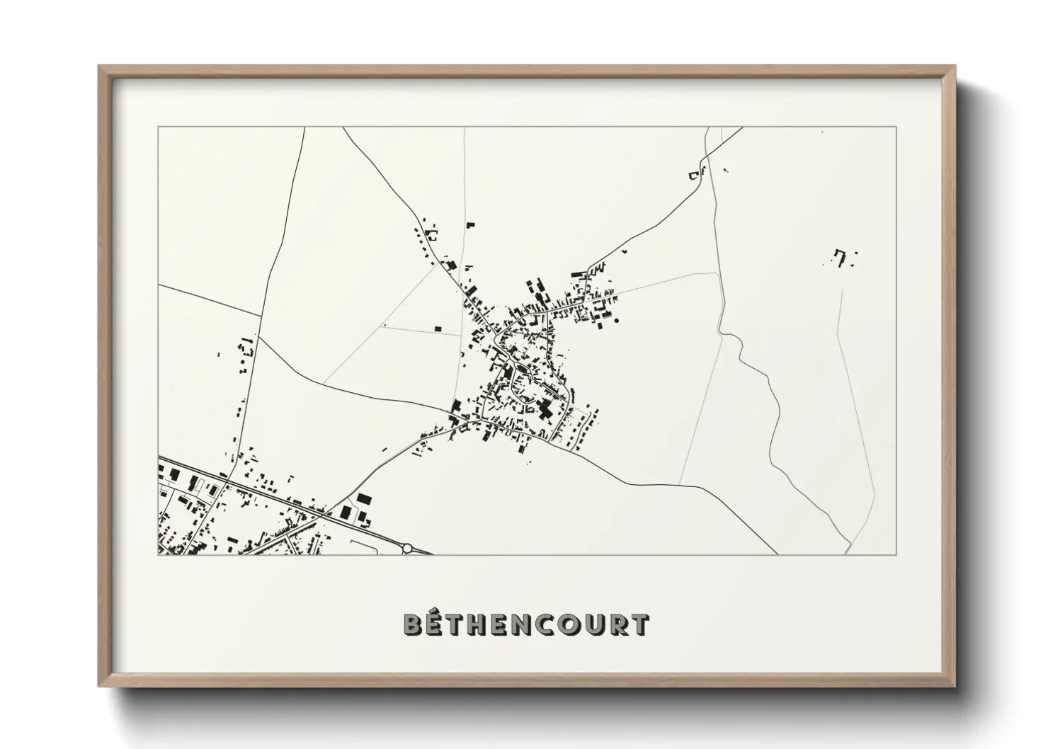 Une affiche de carte sur Béthencourt