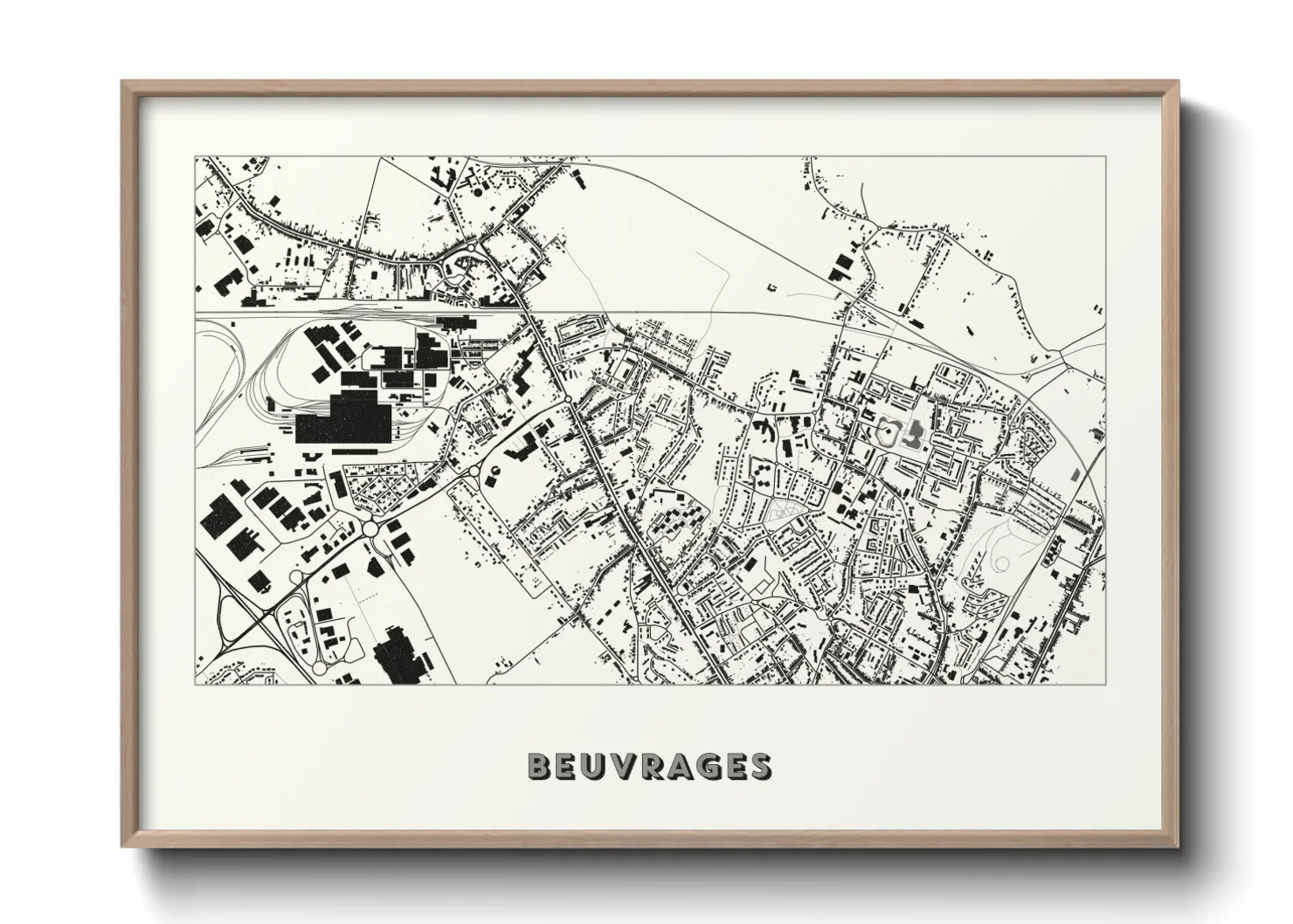 Une affiche de carte sur Beuvrages