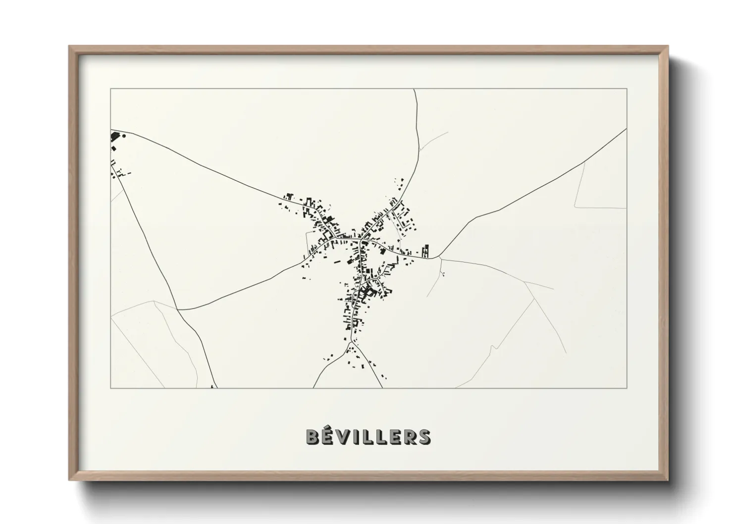 Une affiche de carte sur Bévillers