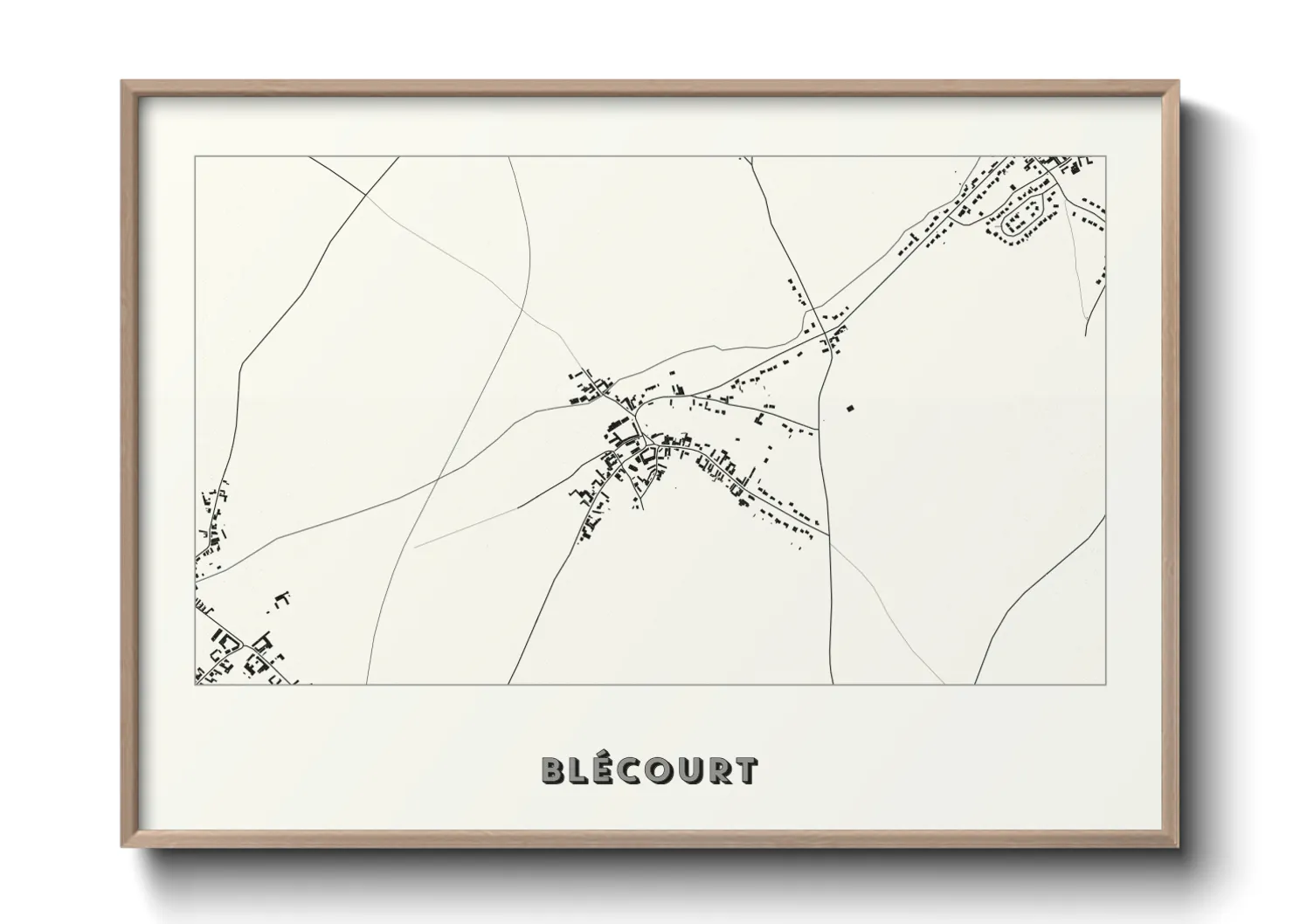 Une affiche de carte sur Blécourt