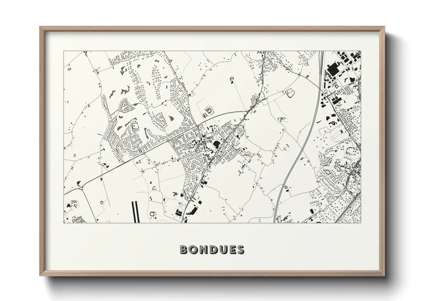 Une affiche de carte sur Bondues