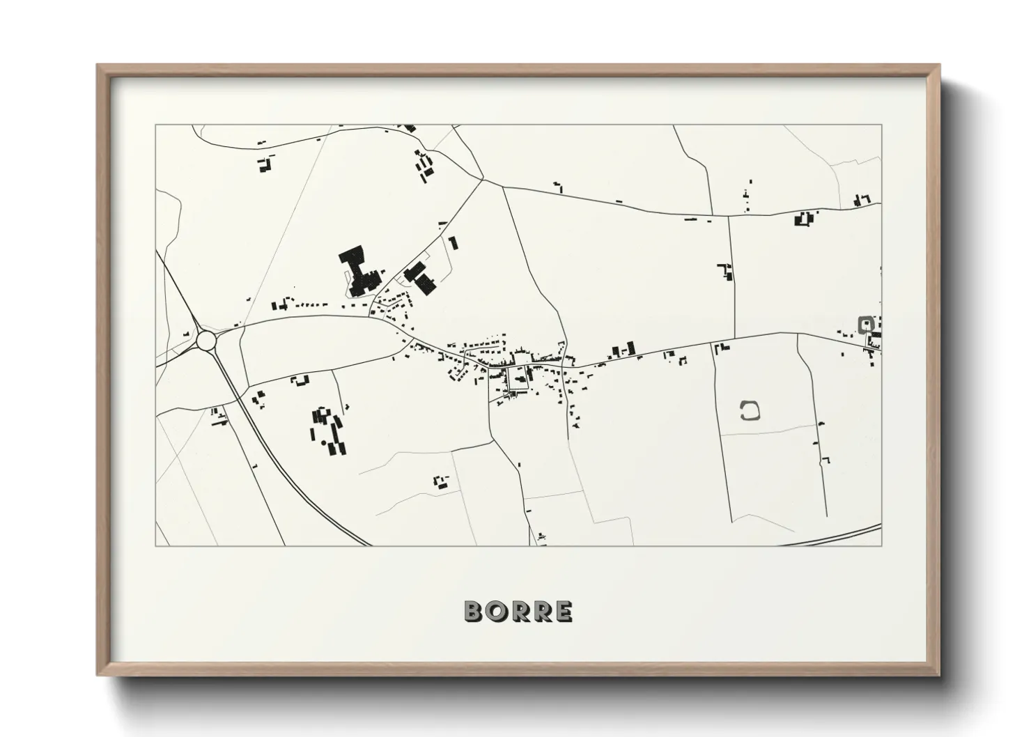 Une affiche de carte sur Borre