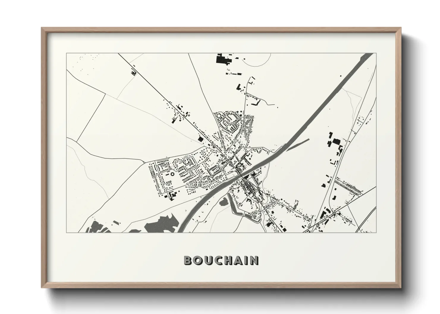 Une affiche de carte sur Bouchain