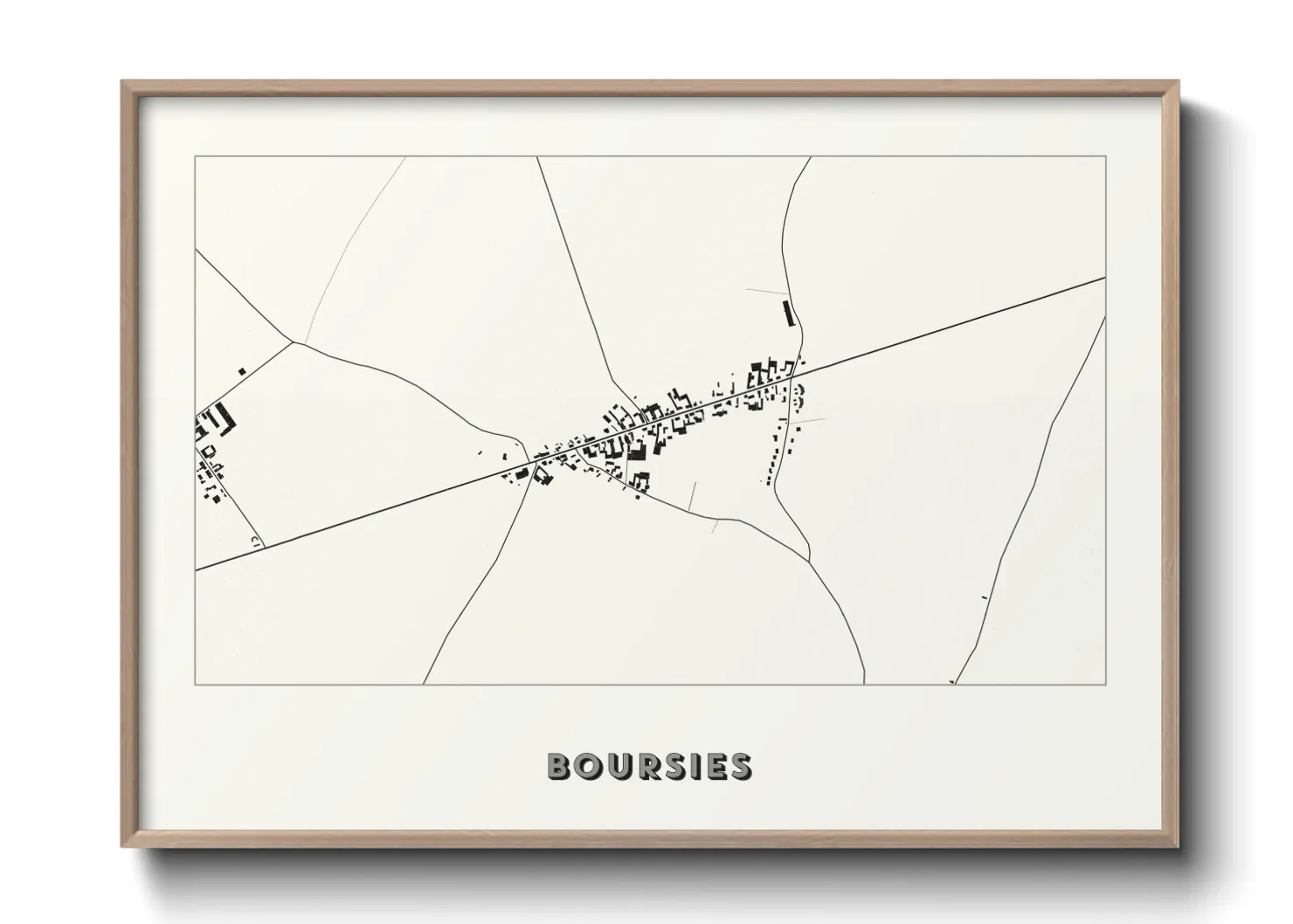 Une affiche de carte sur Boursies