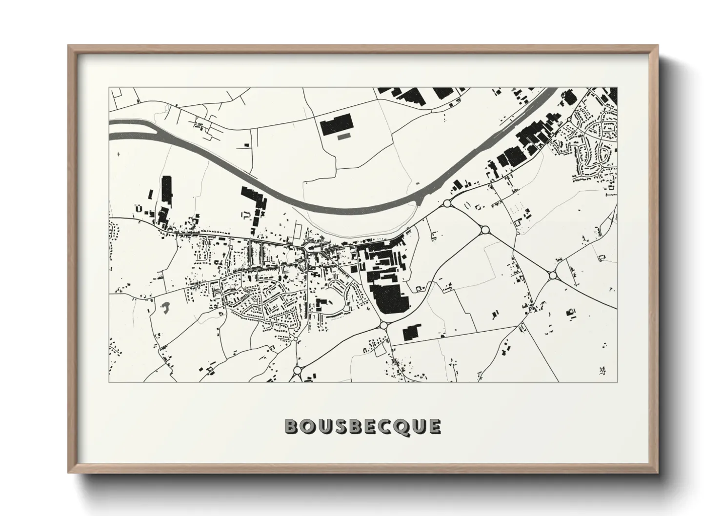 Une affiche de carte sur Bousbecque