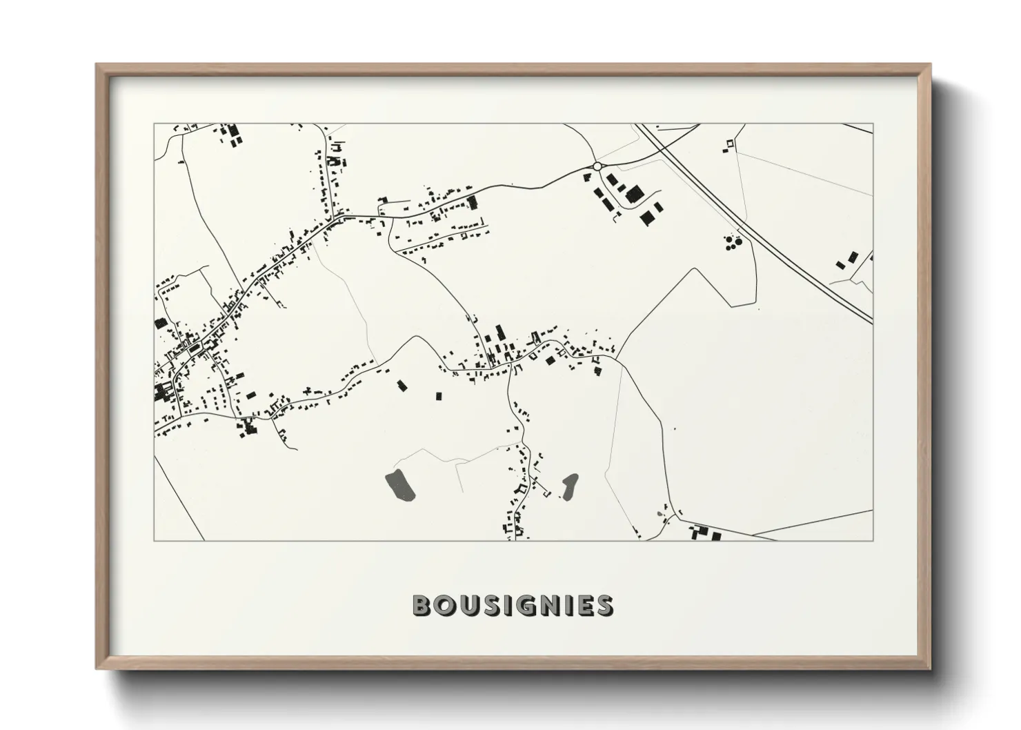 Une affiche de carte sur Bousignies