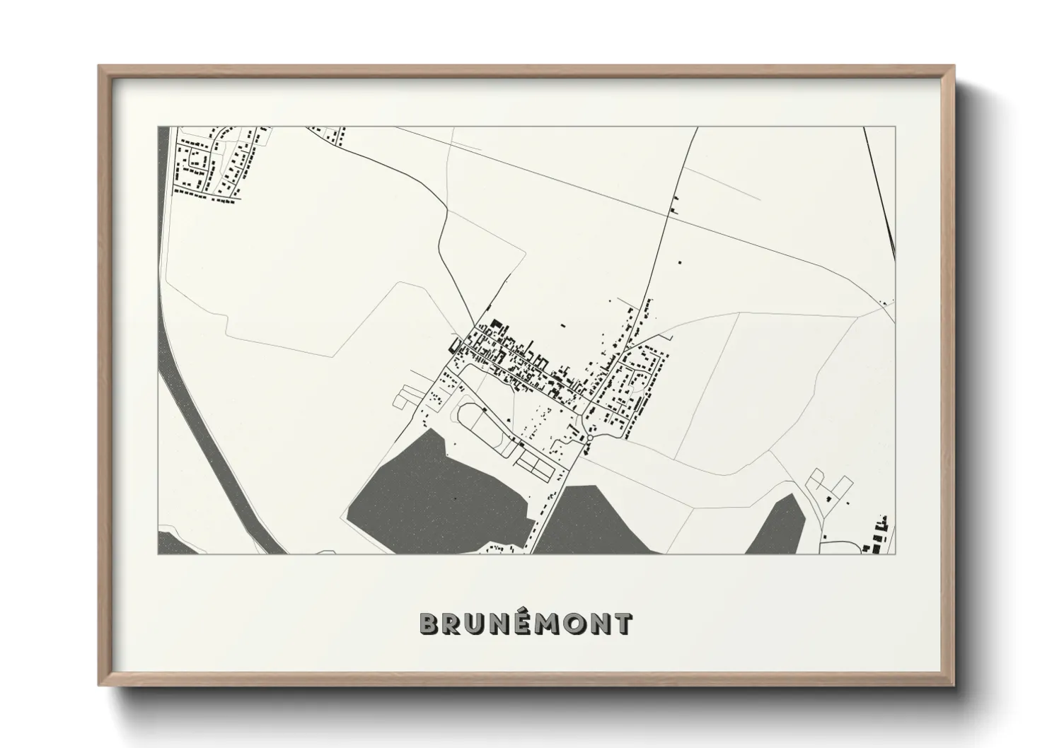 Une affiche de carte sur Brunémont