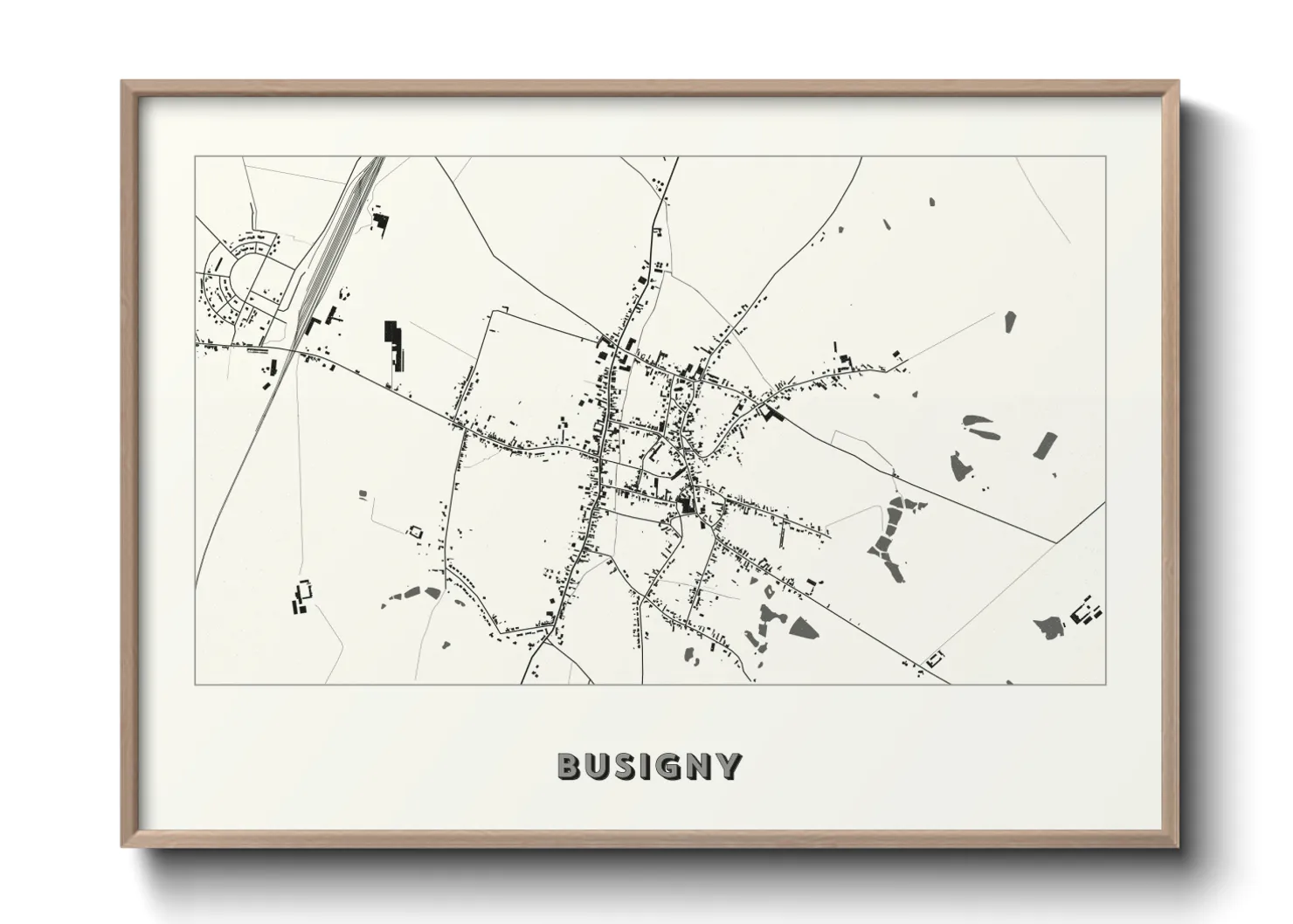 Une affiche de carte sur Busigny