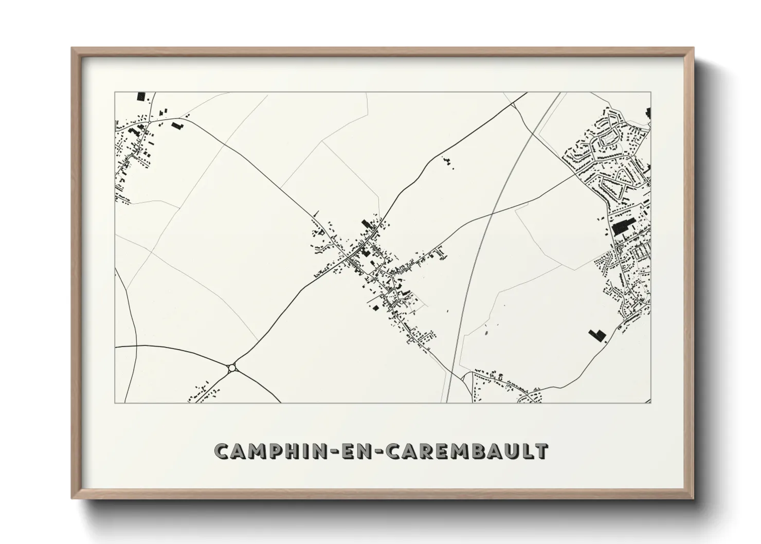 Une affiche de carte sur Camphin-en-Carembault