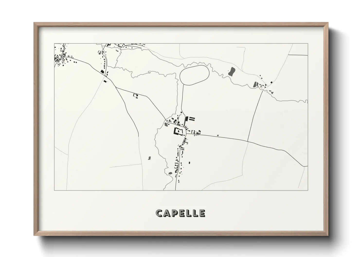 Une affiche de carte sur Capelle