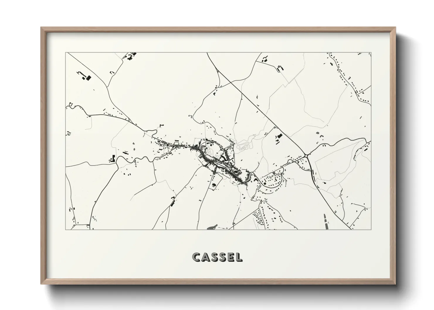 Une affiche de carte sur Cassel