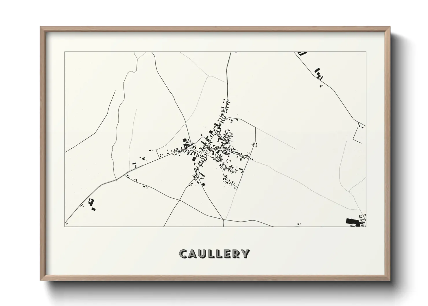 Une affiche de carte sur Caullery