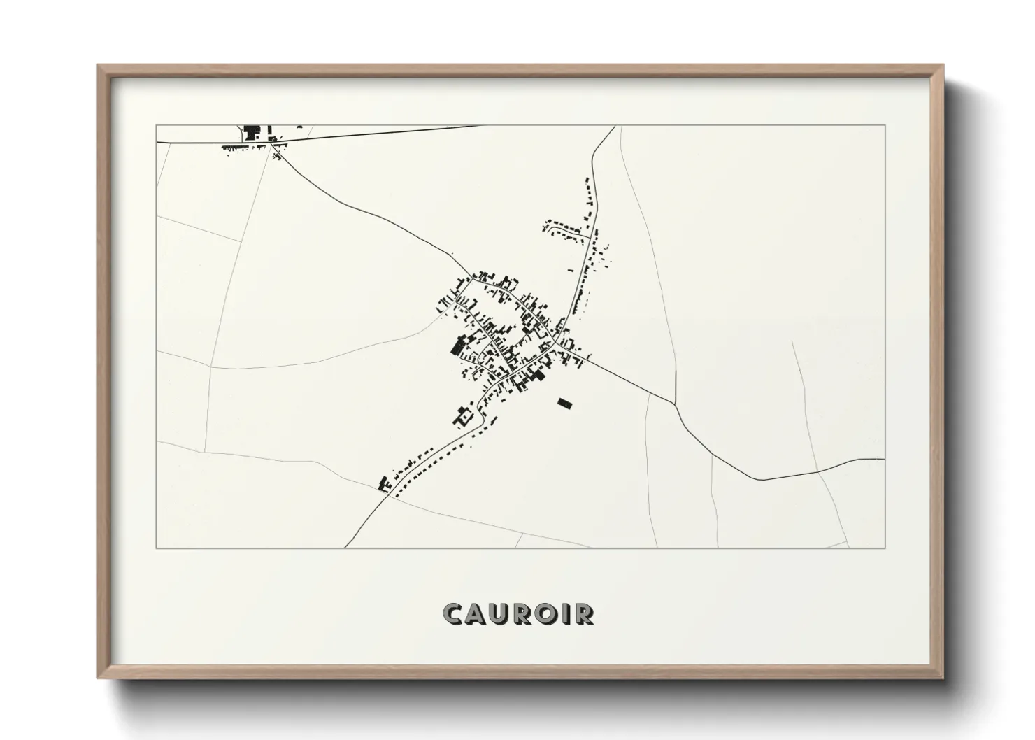 Une affiche de carte sur Cauroir