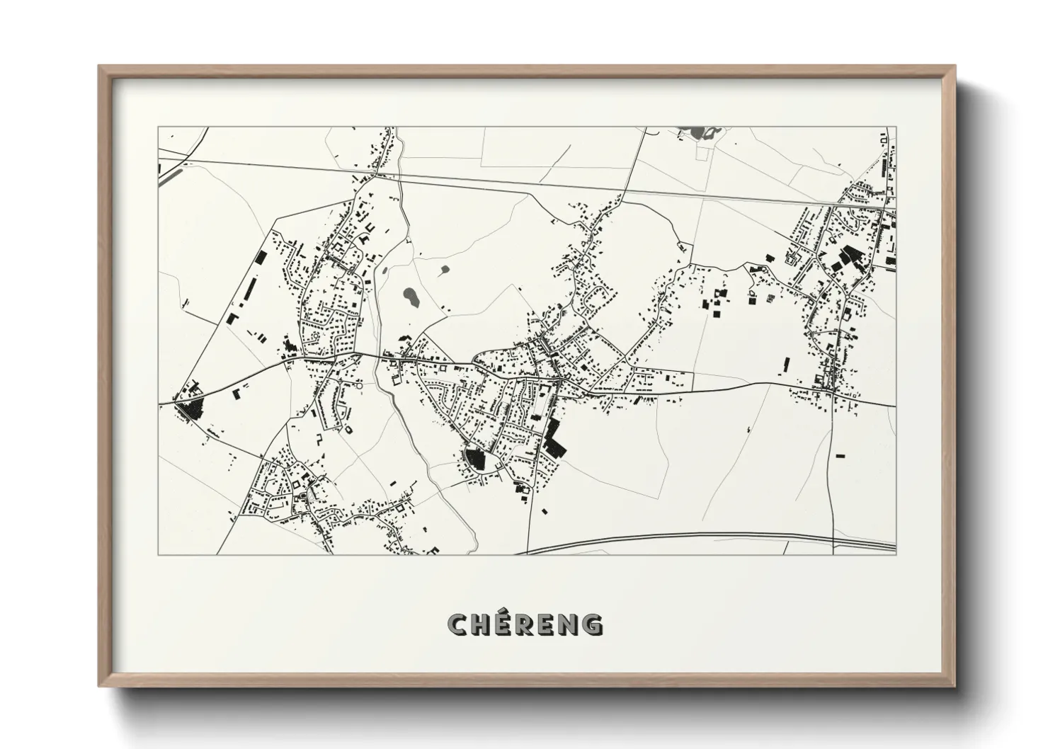 Une affiche de carte sur Chéreng