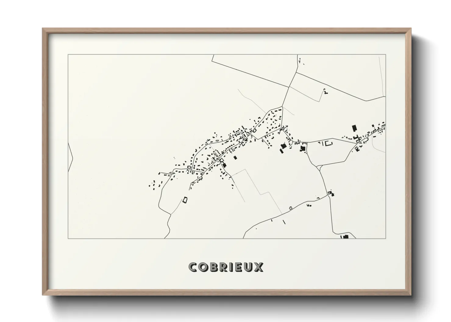 Une affiche de carte sur Cobrieux