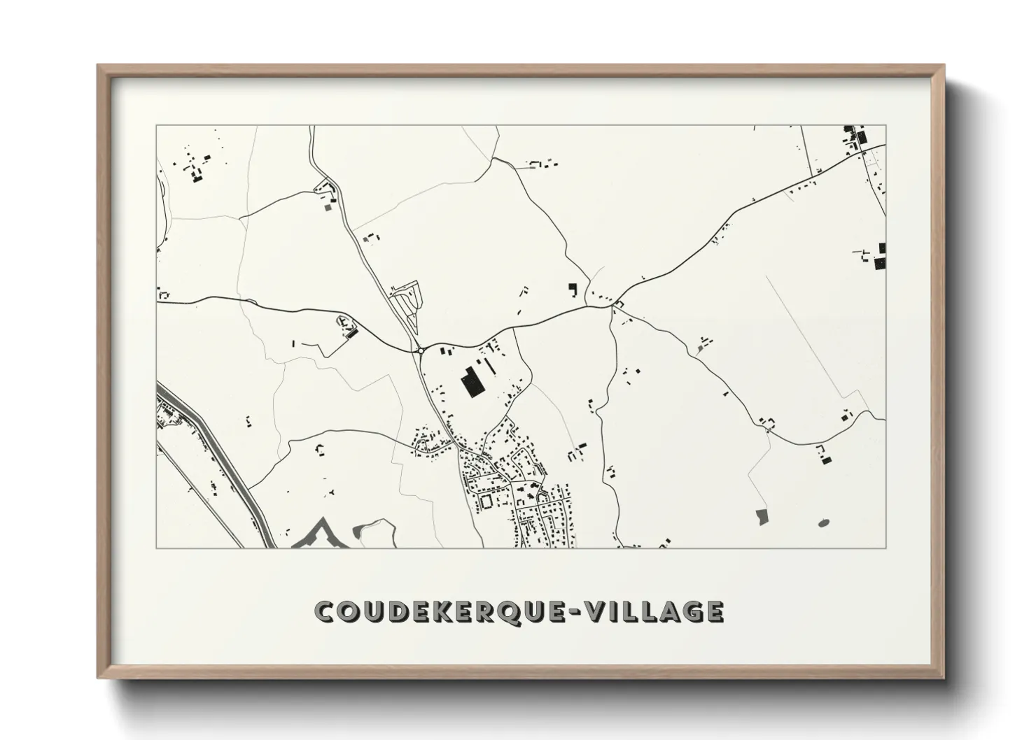 Une affiche de carte sur Coudekerque-Village