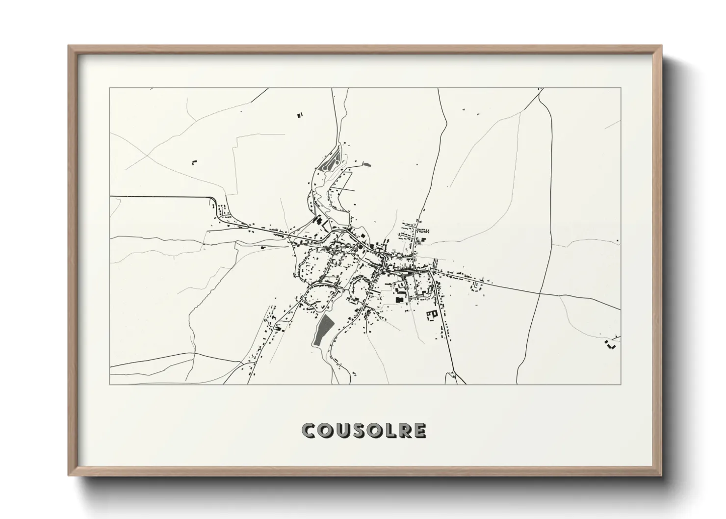 Une affiche de carte sur Cousolre