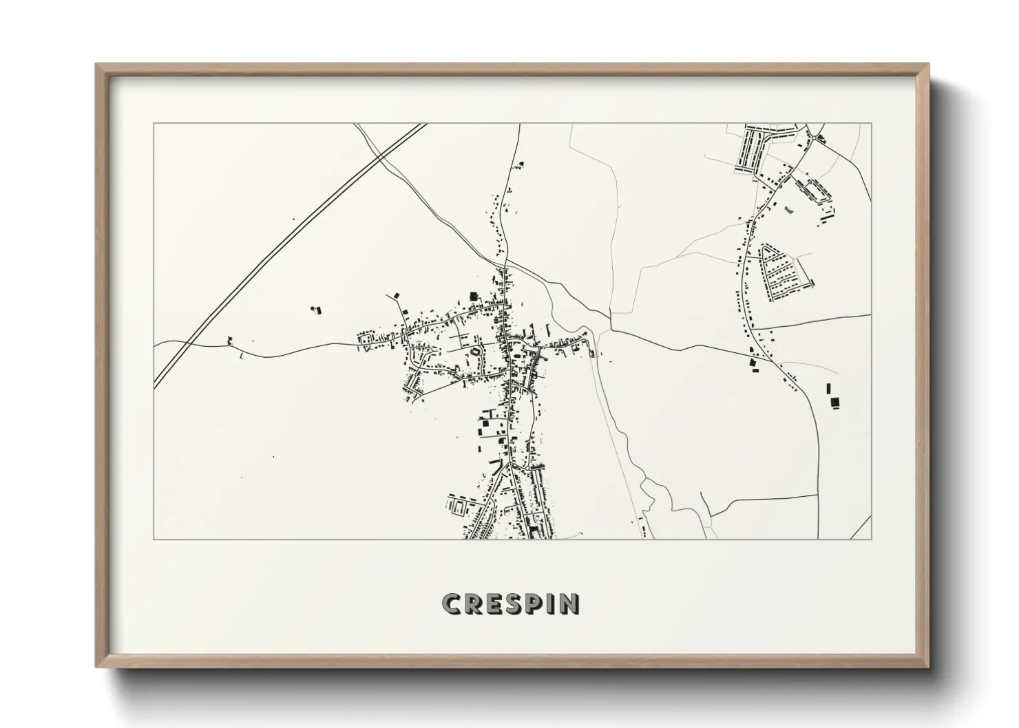 Une affiche de carte sur Crespin