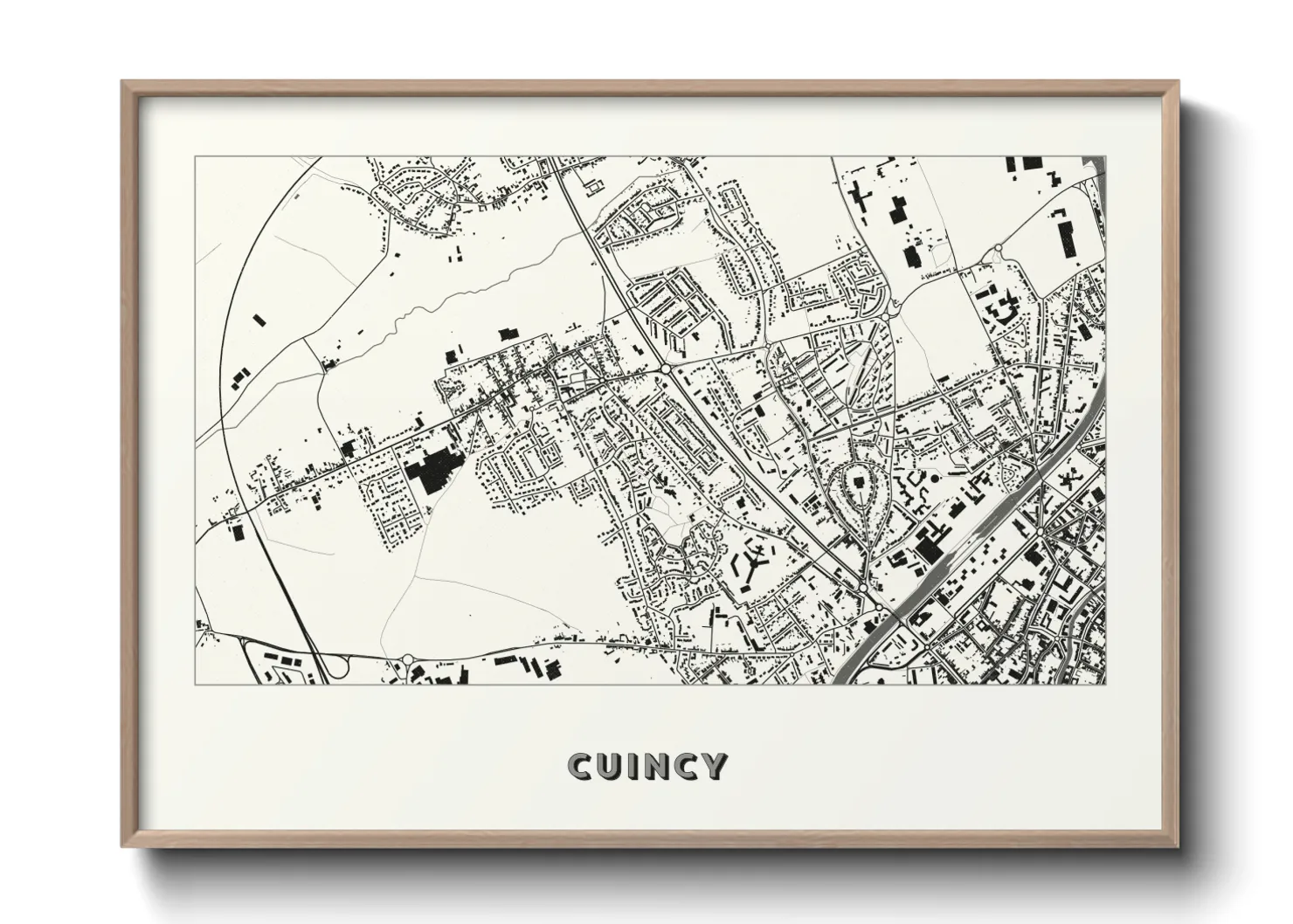 Une affiche de carte sur Cuincy