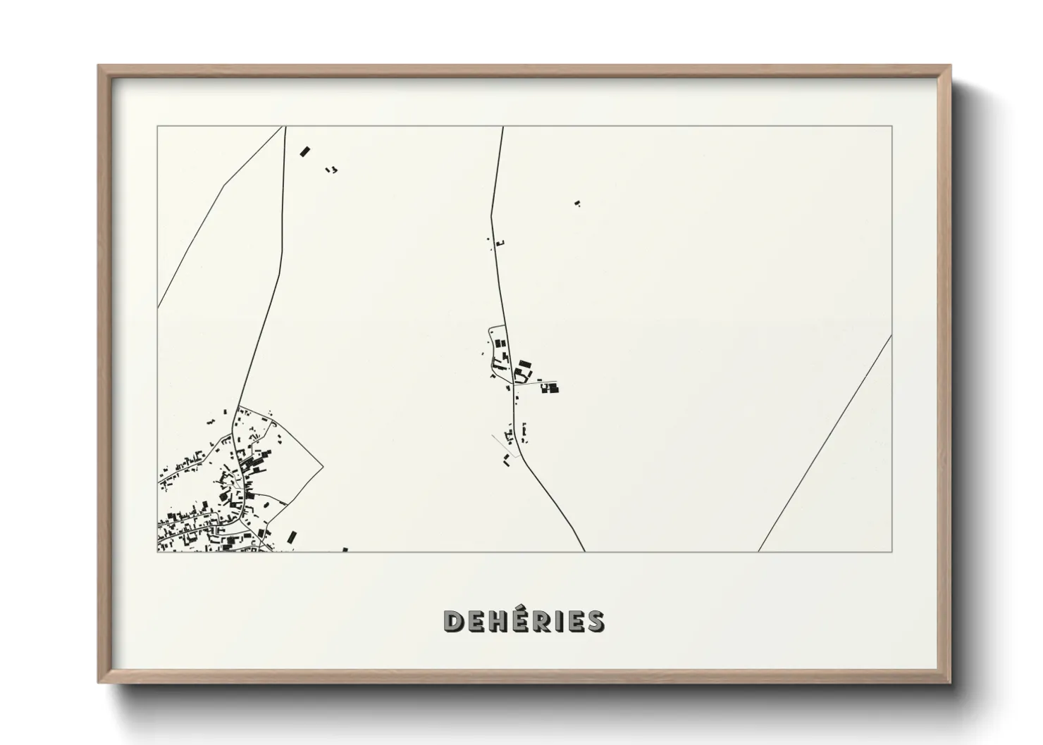 Une affiche de carte sur Dehéries