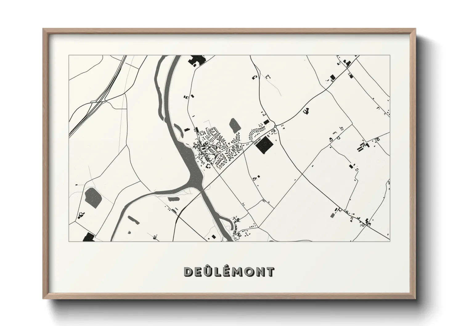 Une affiche de carte sur Deûlémont