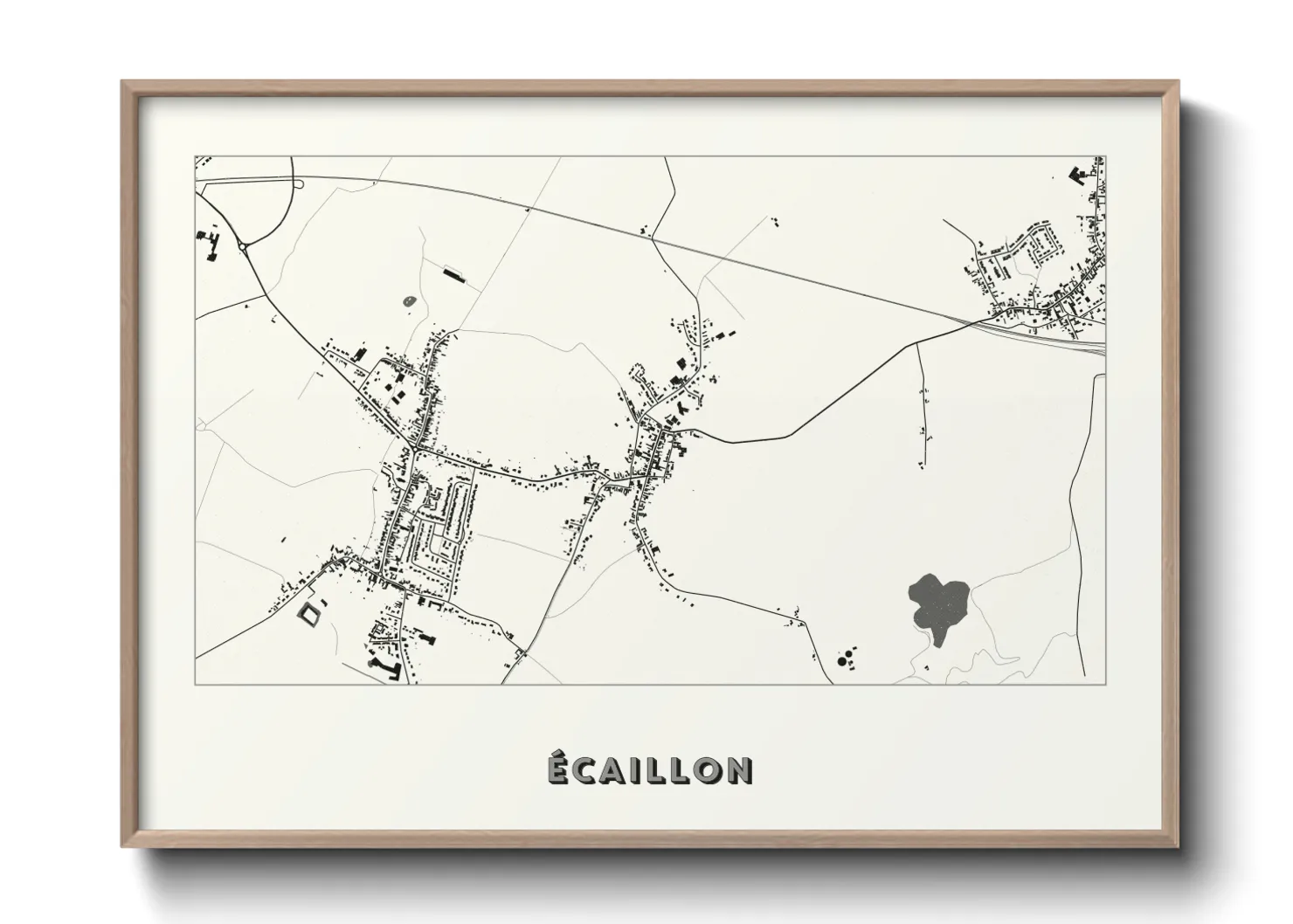 Une affiche de carte sur Écaillon