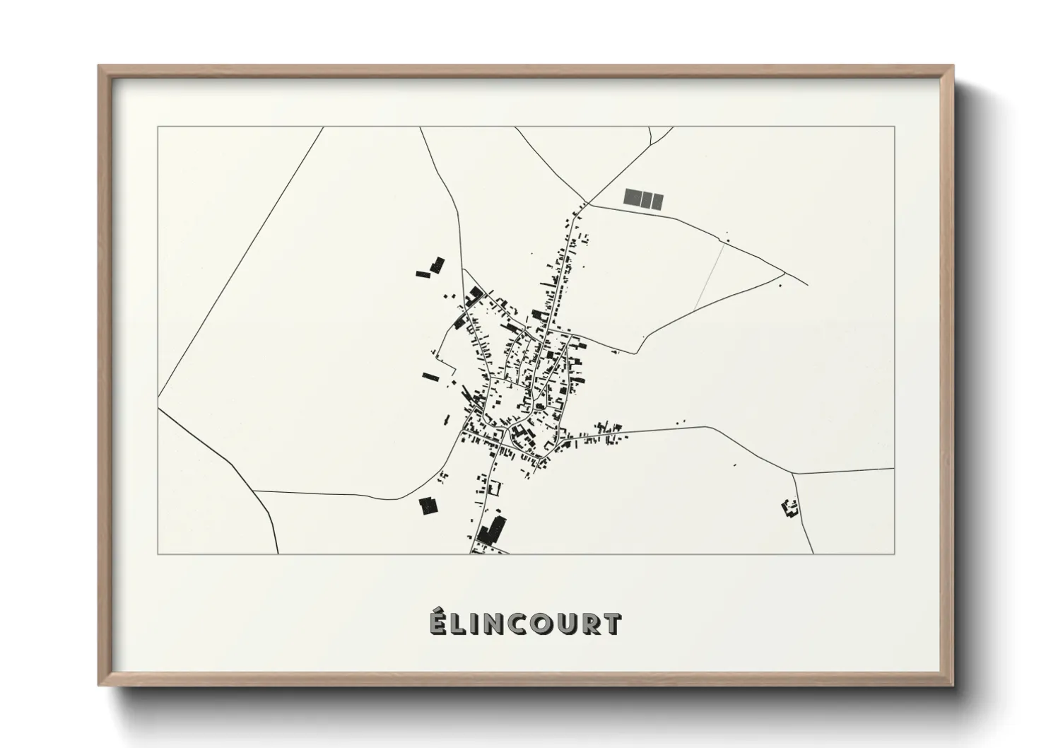 Une affiche de carte sur Élincourt