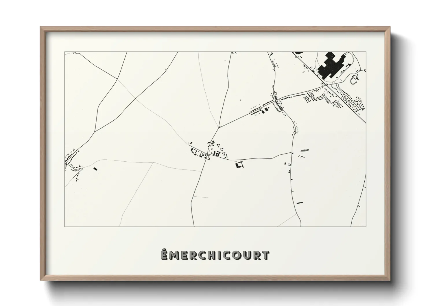 Une affiche de carte sur Émerchicourt