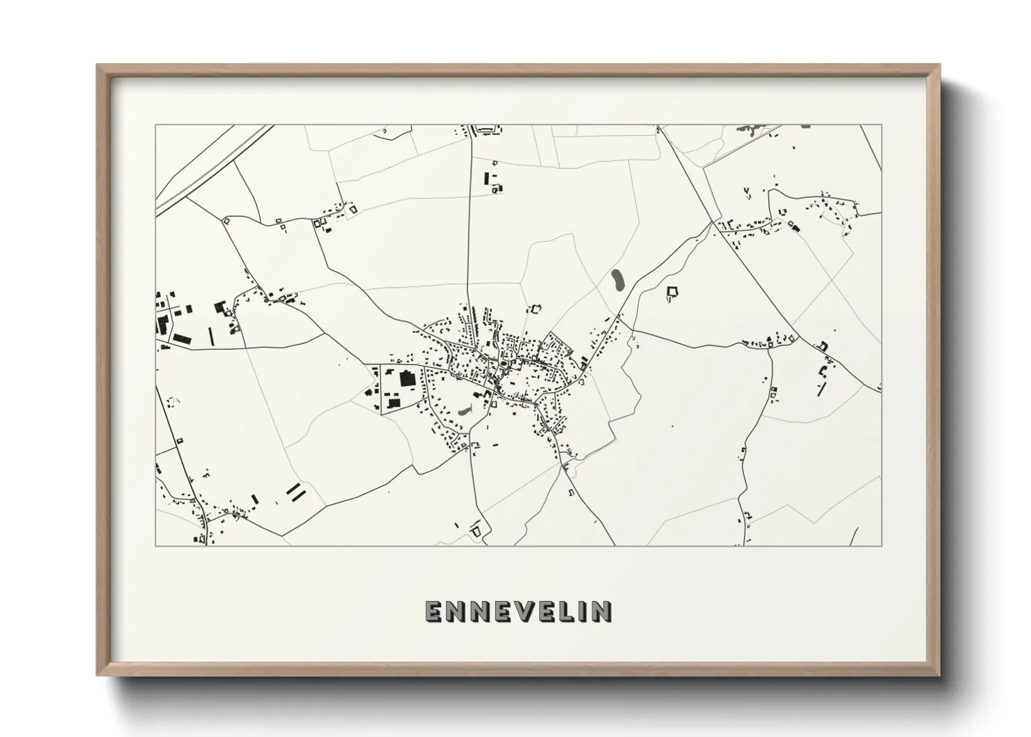 Une affiche de carte sur Ennevelin