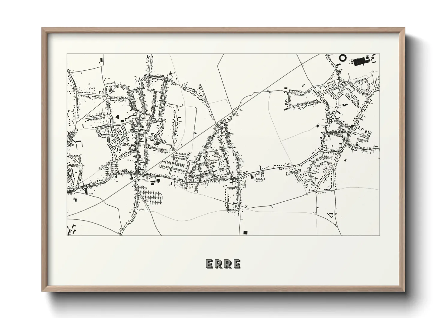 Une affiche de carte sur Erre