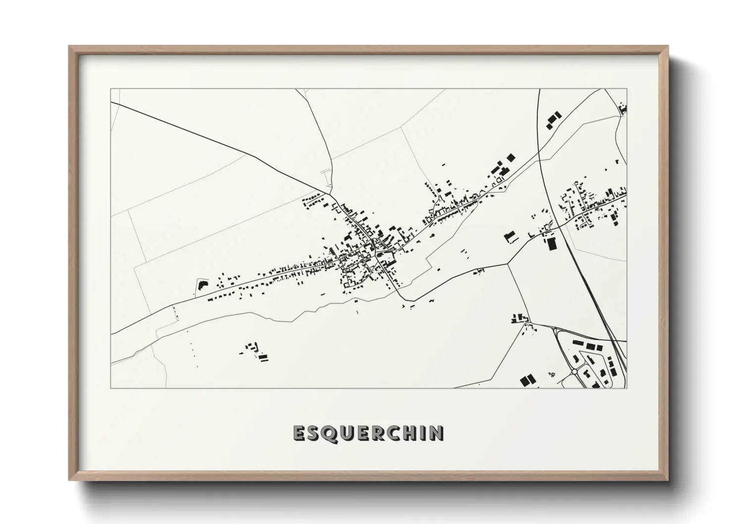 Une affiche de carte sur Esquerchin