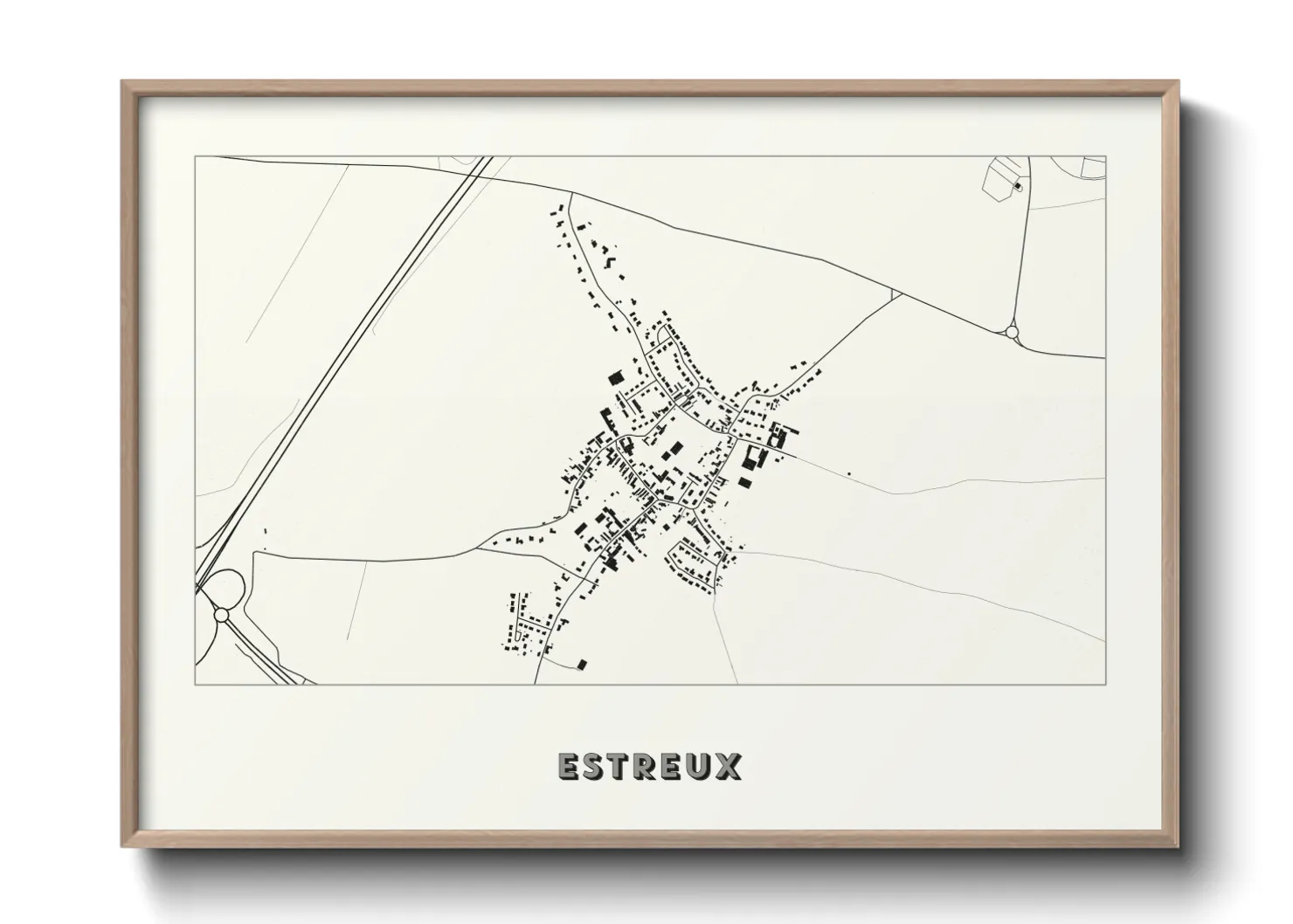 Une affiche de carte sur Estreux