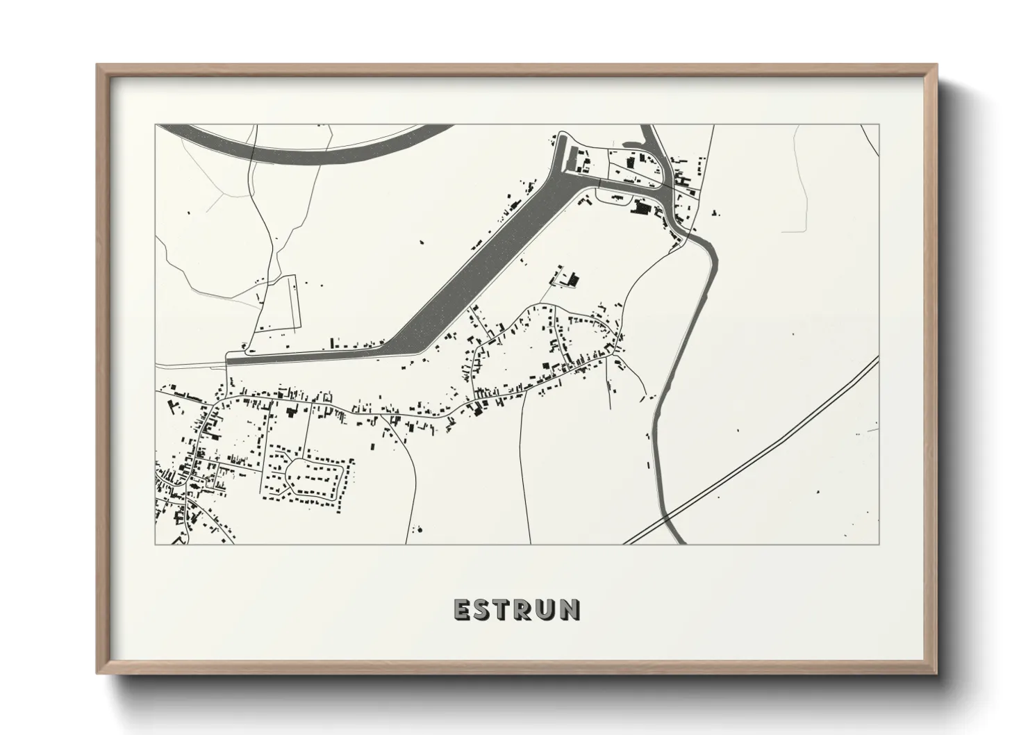 Une affiche de carte sur Estrun