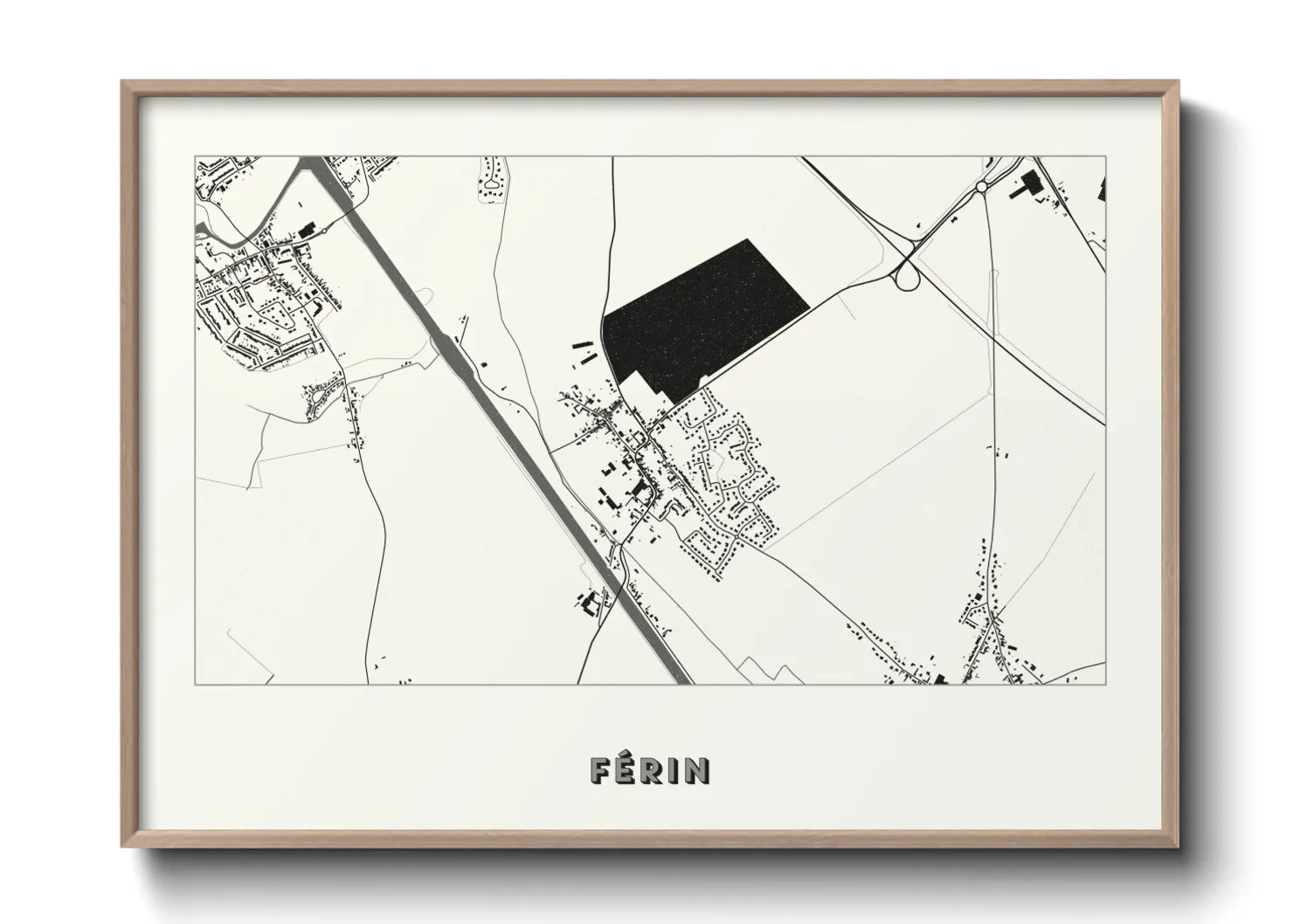 Une affiche de carte sur Férin