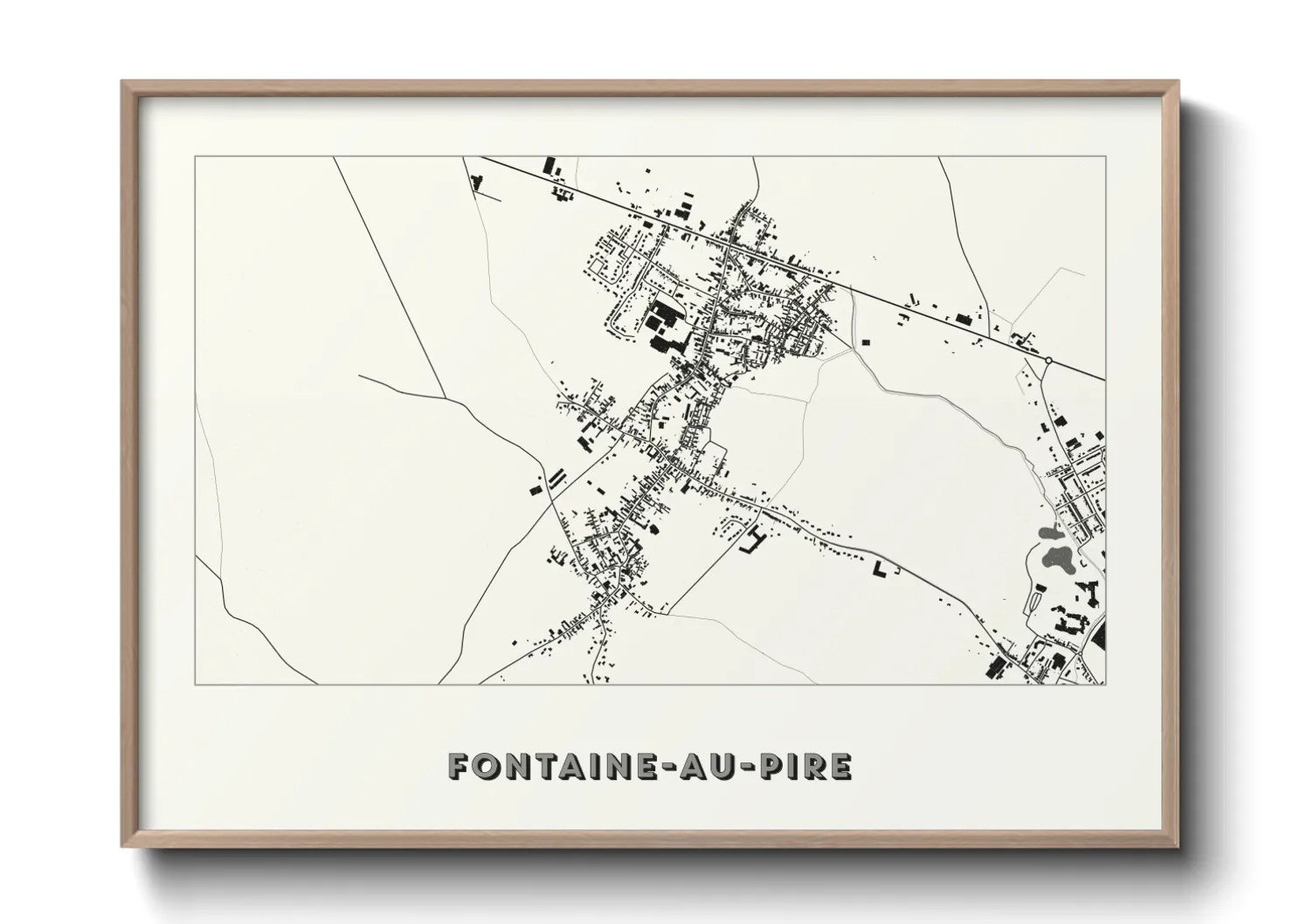 Une affiche de carte sur Fontaine-au-Pire