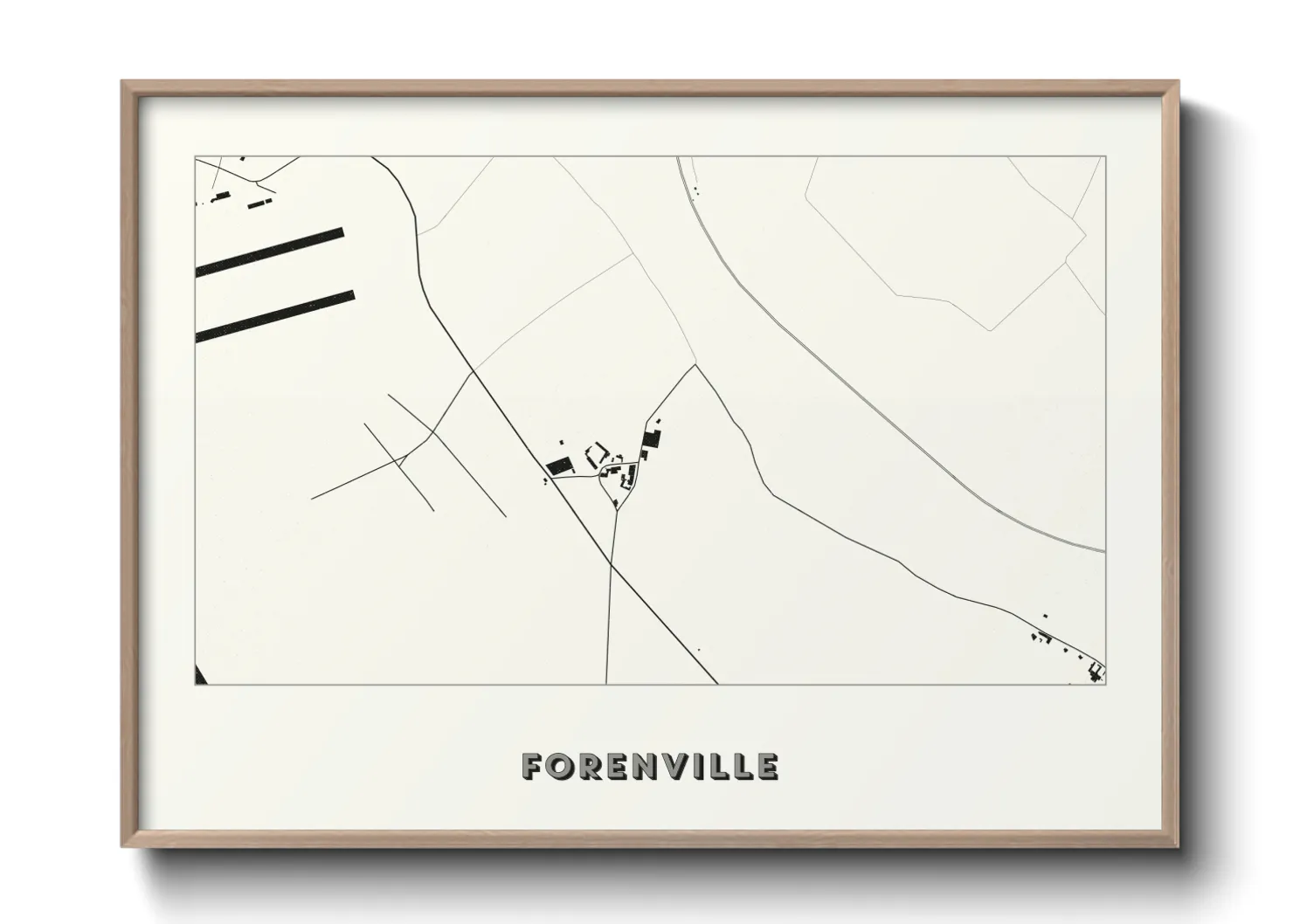 Une affiche de carte sur Forenville
