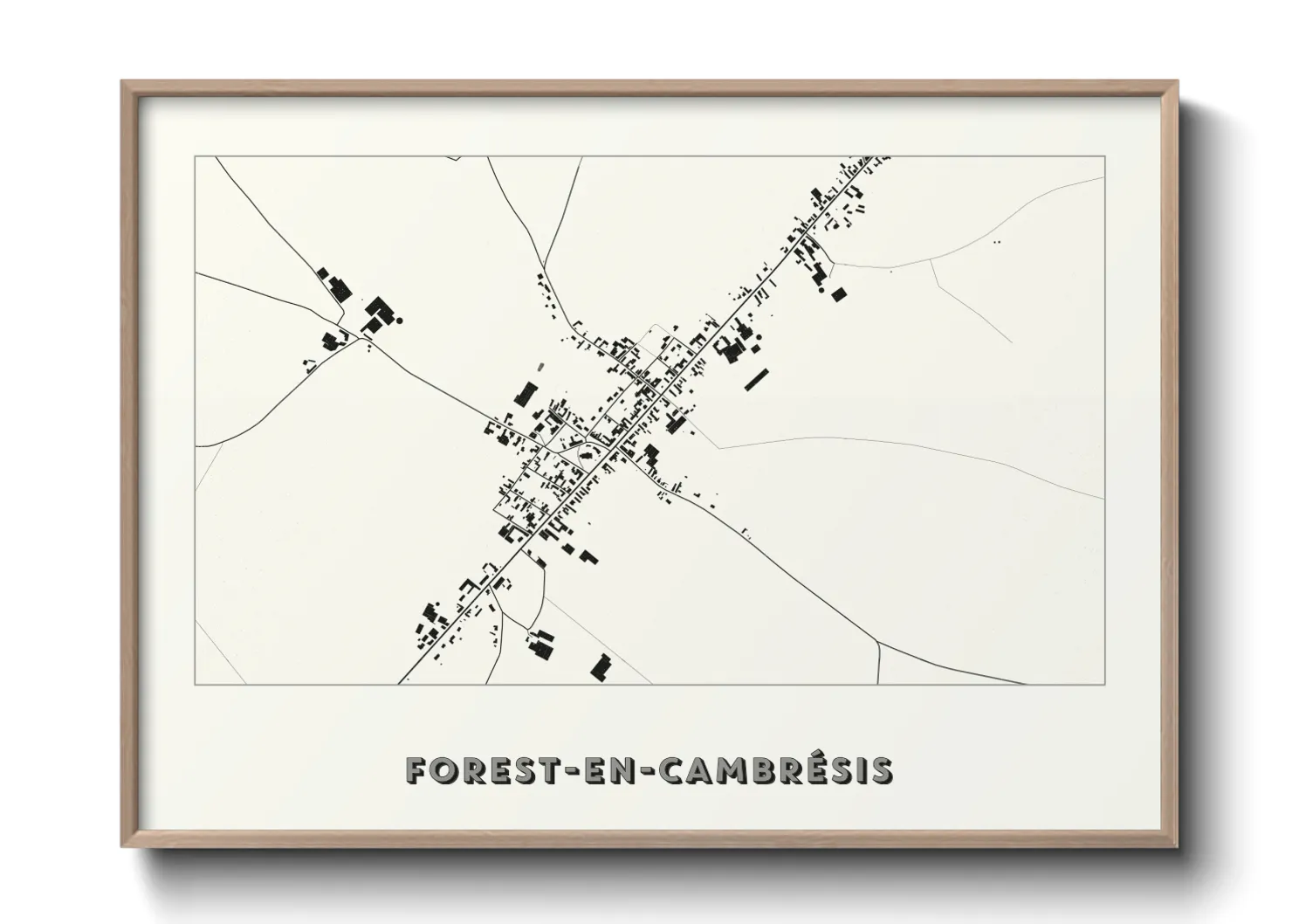 Une affiche de carte sur Forest-en-Cambrésis