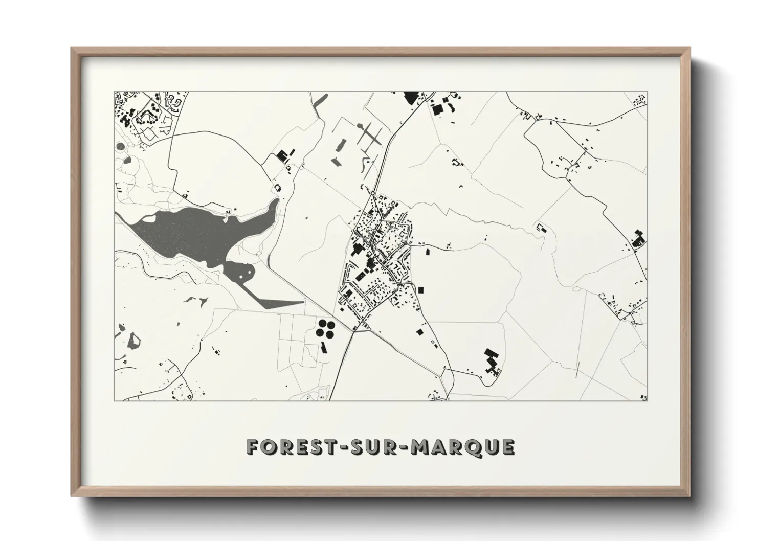 Une affiche de carte sur Forest-sur-Marque