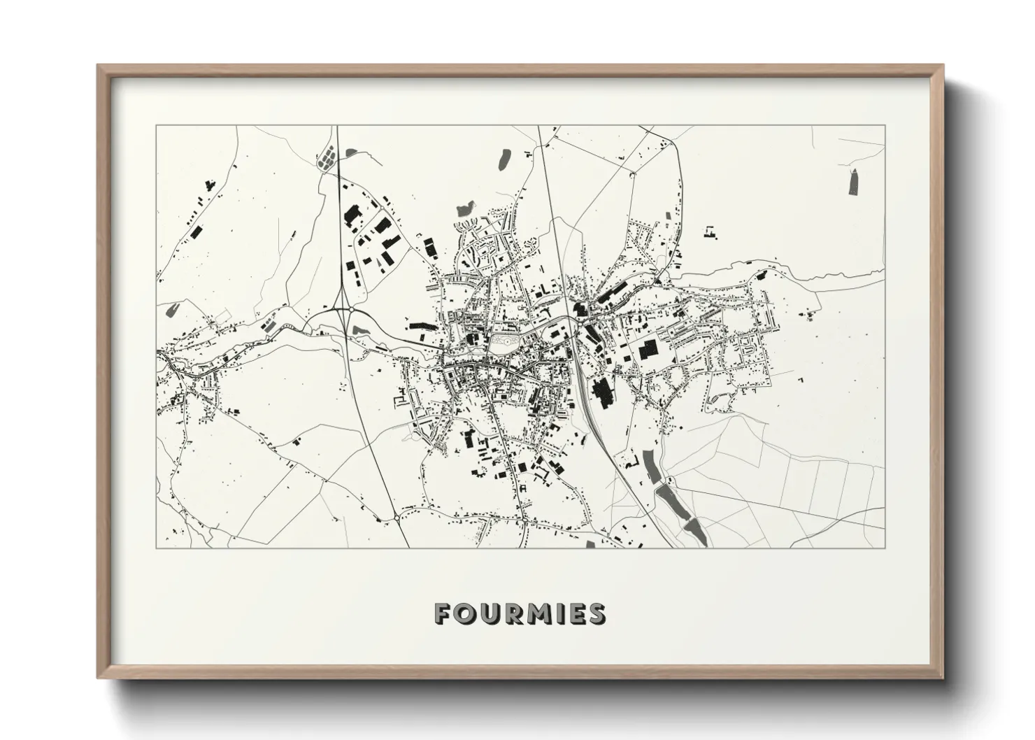 Une affiche de carte sur Fourmies