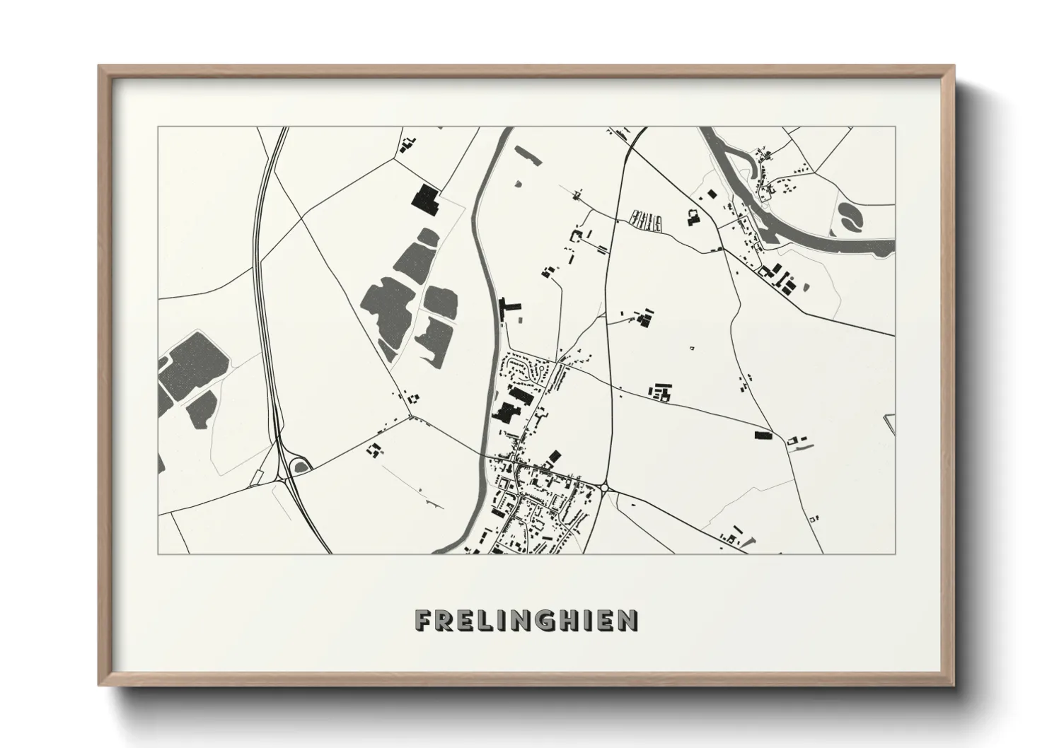 Une affiche de carte sur Frelinghien