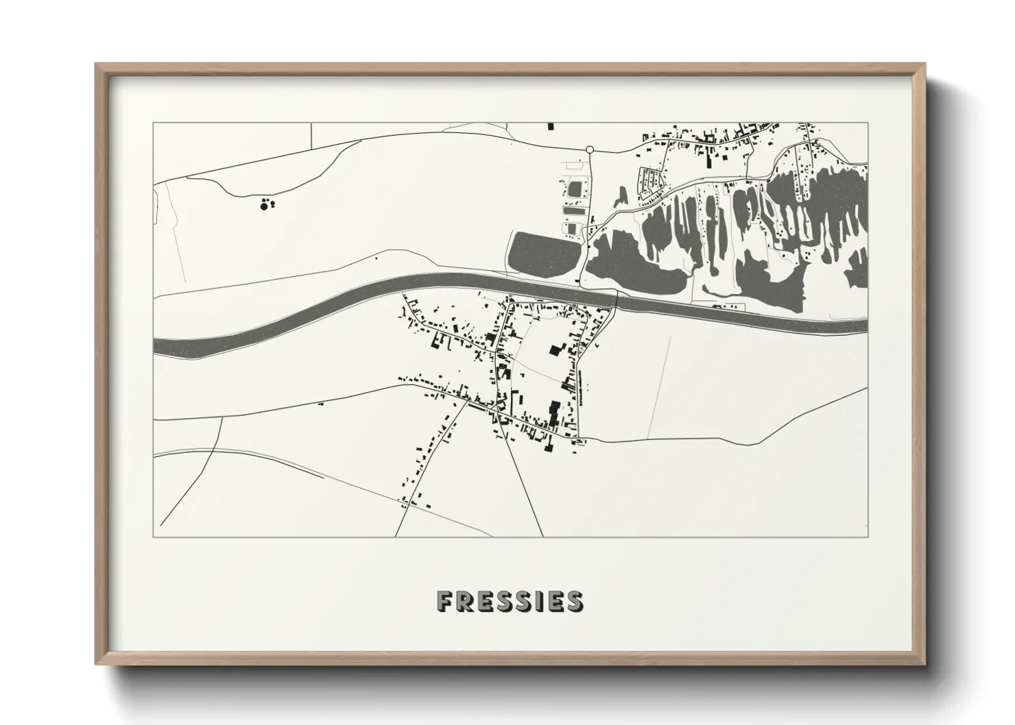 Une affiche de carte sur Fressies