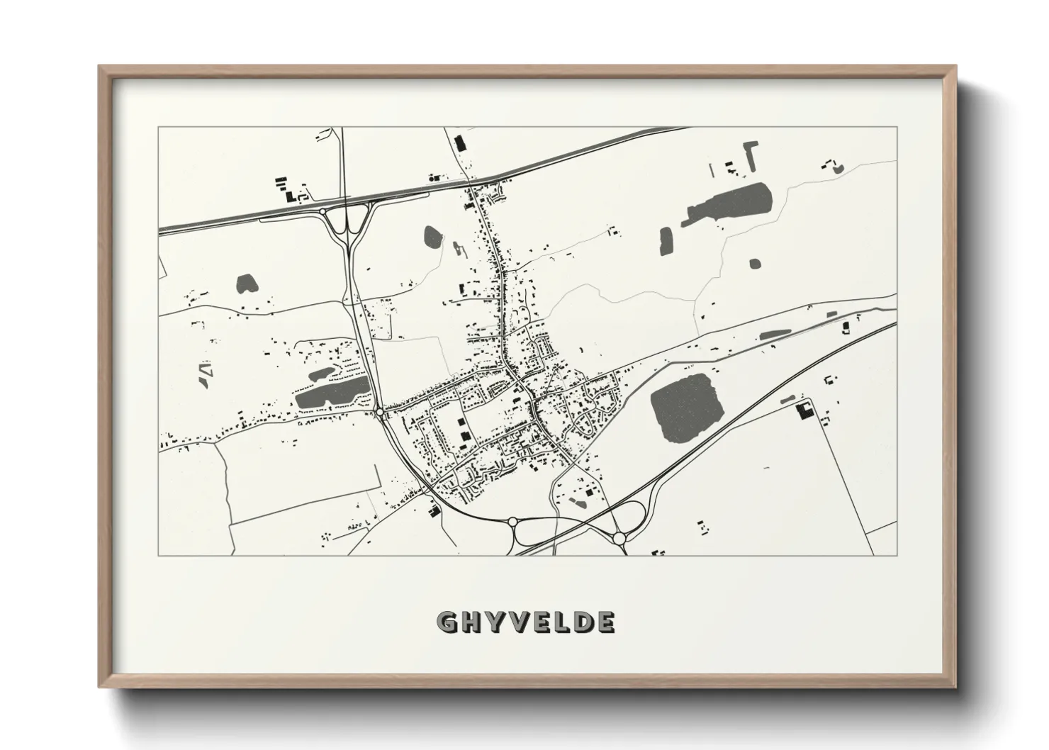 Une affiche de carte sur Ghyvelde