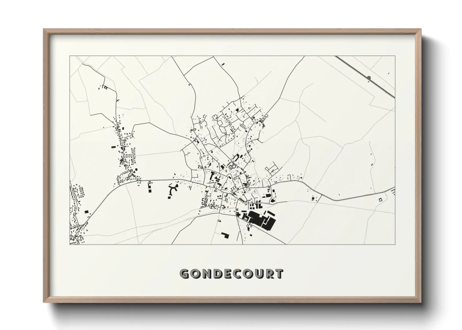 Une affiche de carte sur Gondecourt