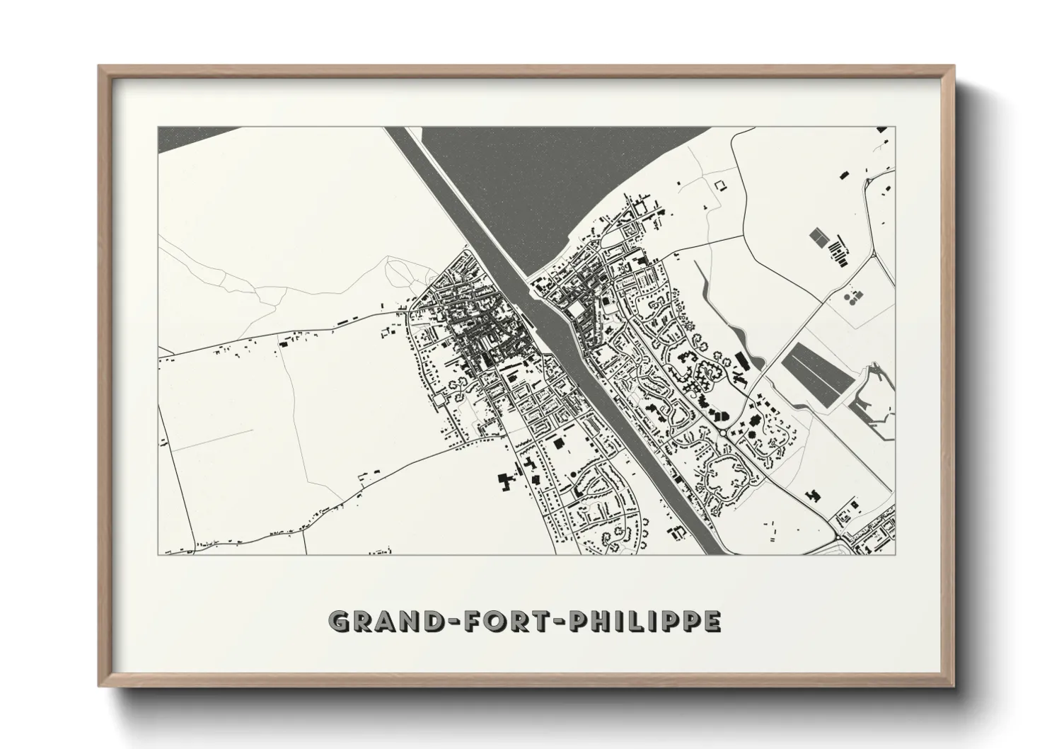 Une affiche de carte sur Grand-Fort-Philippe