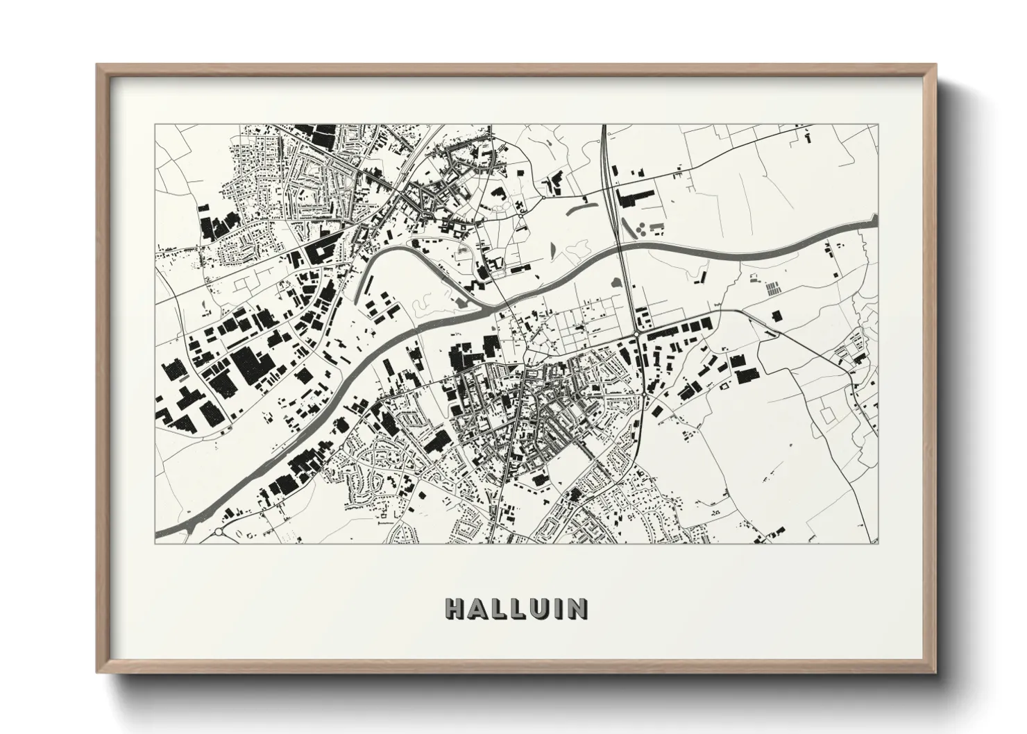 Une affiche de carte sur Halluin