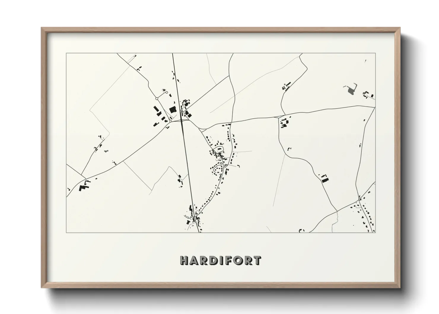 Une affiche de carte sur Hardifort