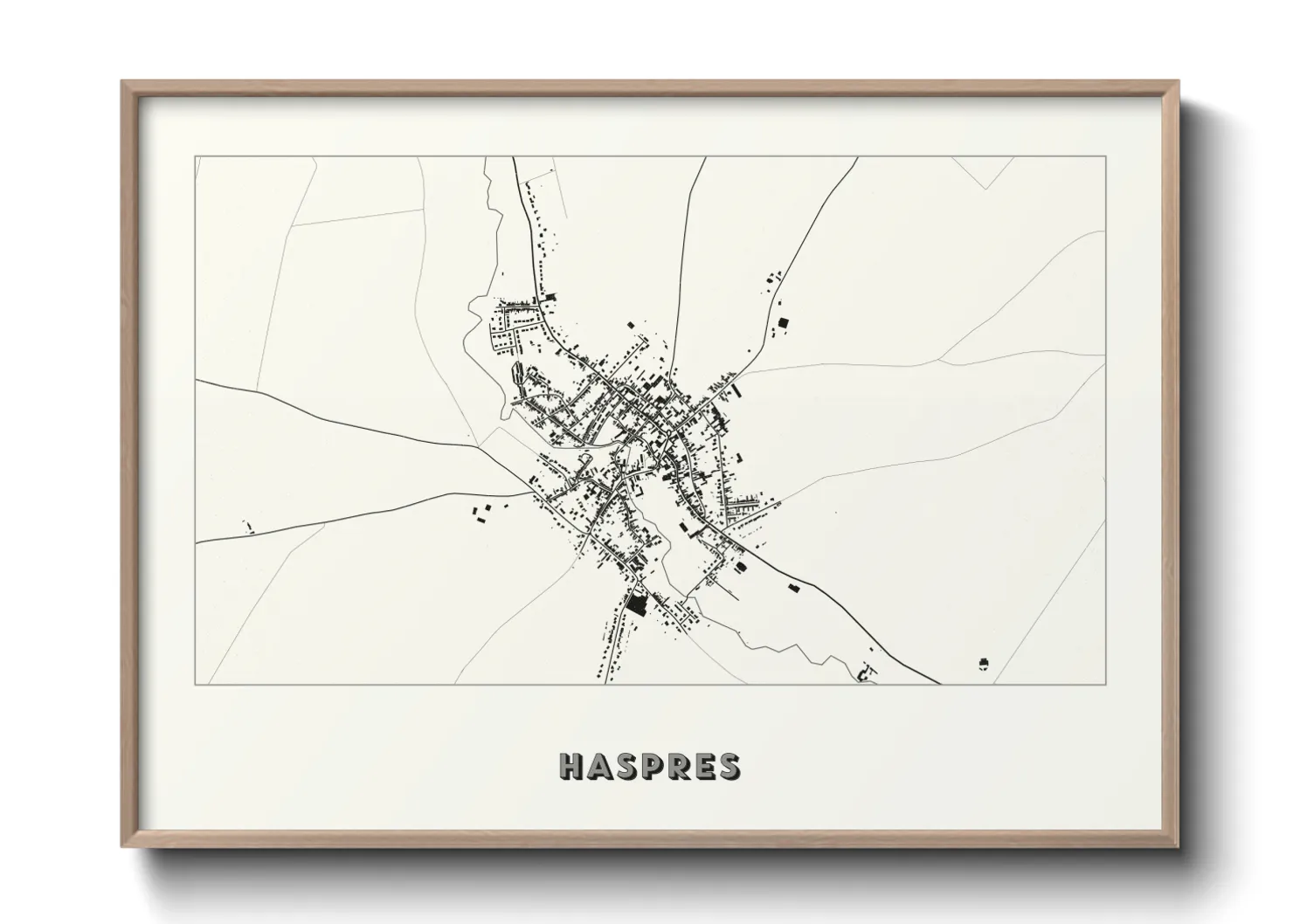 Une affiche de carte sur Haspres